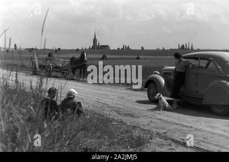 Eine Reise nach Kitzingen, Deutsches Reich 30er Jahre. Eine Reise nach Kitzingen, Deutschland 1930. Stockfoto