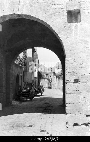 Eine Reise nach Kitzingen, Deutsches Reich 30er Jahre. Eine Reise nach Kitzingen, Deutschland 1930. Stockfoto