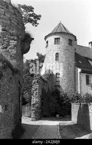 Eine Reise nach Kitzingen, Deutsches Reich 30er Jahre. Eine Reise nach Kitzingen, Deutschland 1930. Stockfoto