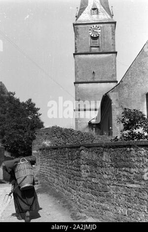 Eine Reise nach Kitzingen, Deutsches Reich 30er Jahre. Eine Reise nach Kitzingen, Deutschland 1930. Stockfoto