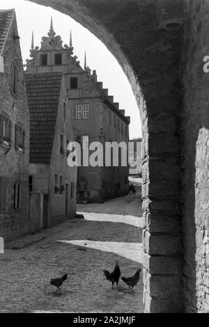 Eine Reise nach Kitzingen, Deutsches Reich 30er Jahre. Eine Reise nach Kitzingen, Deutschland 1930. Stockfoto