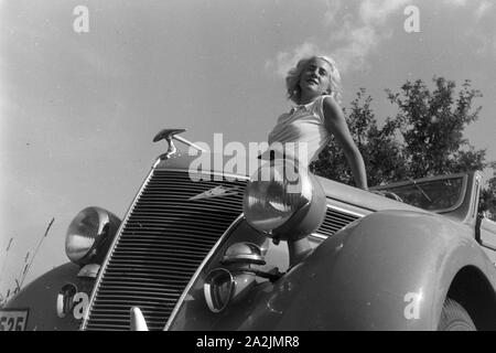 Eine Reise nach Kitzingen, Deutsches Reich 30er Jahre. Eine Reise nach Kitzingen, Deutschland 1930. Stockfoto