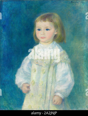 Lucie Berard (Kind in Weiß), 1883, Pierre-Auguste Renoir, Französisch, 1841-1919, Frankreich, Öl auf Leinwand, 61,3 × 49,8 cm (24 3/8 x 19 5/8 in Stockfoto