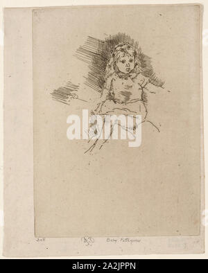 Baby Pettigrew, 1887, James McNeill Whistler, American, 1834-1903, Usa, Radierung mit Foul beißen in Dunkelbraun Tinte an den cremefarbenen Papier, 134 x 97 mm (Platte), 145 x 117 mm (Blatt festgelegt Stockfoto