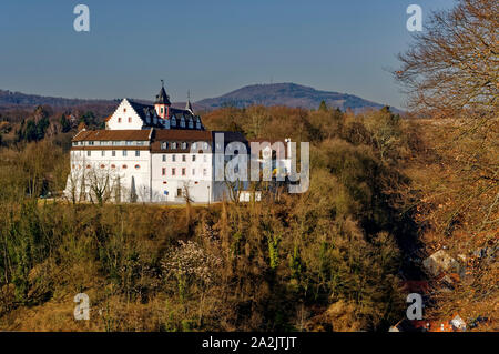 Schloss Schönberg in Schönberg (Teil Bensheim) an der Bergstraße, Kreis Bergstraße, Hessen, Deutschland Stockfoto