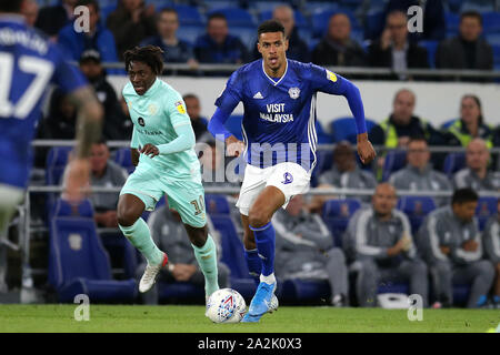 Cardiff, Großbritannien. 02 Okt, 2019. Robert Glatzel von Cardiff City in Aktion. EFL Skybet Meisterschaft übereinstimmen, Cardiff City v Queens Park Rangers an der Cardiff City Stadion am Mittwoch, 2. Oktober 2019. Dieses Bild dürfen nur für redaktionelle Zwecke verwendet werden. Nur die redaktionelle Nutzung, eine Lizenz für die gewerbliche Nutzung erforderlich. Keine Verwendung in Wetten, Spiele oder einer einzelnen Verein/Liga/player Publikationen. pic von Andrew Obstgarten/Andrew Orchard sport Fotografie/Alamy Live news Credit: Andrew Orchard sport Fotografie/Alamy leben Nachrichten Stockfoto
