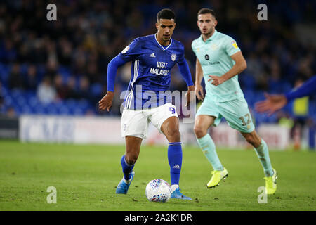 Cardiff, Großbritannien. 02 Okt, 2019. Robert Glatzel von Cardiff City in Aktion. EFL Skybet Meisterschaft übereinstimmen, Cardiff City v Queens Park Rangers an der Cardiff City Stadion am Mittwoch, 2. Oktober 2019. Dieses Bild dürfen nur für redaktionelle Zwecke verwendet werden. Nur die redaktionelle Nutzung, eine Lizenz für die gewerbliche Nutzung erforderlich. Keine Verwendung in Wetten, Spiele oder einer einzelnen Verein/Liga/player Publikationen. pic von Andrew Obstgarten/Andrew Orchard sport Fotografie/Alamy Live news Credit: Andrew Orchard sport Fotografie/Alamy leben Nachrichten Stockfoto