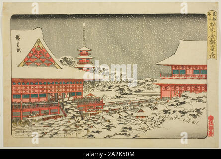 Ende Jahr Fair bei Kinryuzan Tempel in Asakusa (Asakusa Kinryuzan toshi no Ichi), aus der serie bekannte Orte in der östlichen Hauptstadt (Toto Meisho), C. 1835/38, Utagawa Hiroshige 歌川 広重, Japanisch, 1797-1858, Japan, Farbe holzschnitt, Oban Stockfoto