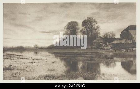 Den Abend, C. April 1880/90, Gedruckt 1890, J. B. B. Wellington, Englisch, 1858 - 1939, England, Photogravüre, von der un-Künstler, Nr. 3" (1890), 11,6 × 20,3 cm (Bild), 28,1 × 37,8 cm (Papier Stockfoto