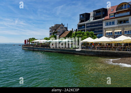 Seepromenade in Friedrichshafen am Bodensee, Bodenseeraum, Baden-Württemberg, Deutschland Stockfoto