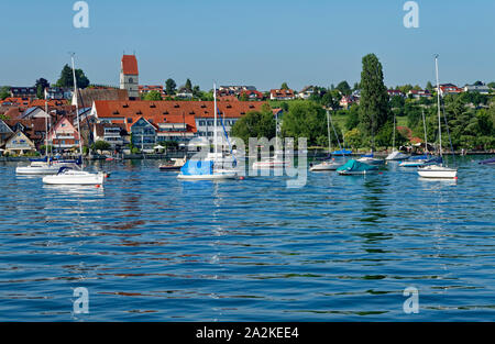 Hafen von Kressbronn am Bodensee, Bodenseeraum, Baden-Württemberg, Deutschland Stockfoto