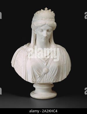 Zenobia, Königin von Palmyra, modelliert C. 1859, geschnitzt nach 1859, Harriet Hosmer, American, 1830-1908, United States, Marmor, 86,4 × 57,2 × 31,8 cm (34 x 22 1/2 x 12 1/2 in. Stockfoto