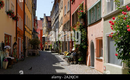 Lindau am Bodensee: Straße "In der Grub" auf der Insel Lindau, Bayern, Deutschland Stockfoto