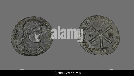 Münze Darstellung Kaiser Magnentius, AD 350/353, Römische, in Trier, Trier, Bronze, Diam geprägt. 2,5 cm, 4.67g Stockfoto