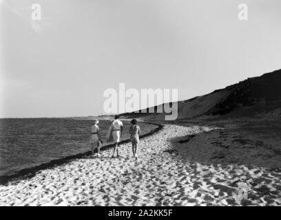 Ferien in Westerland, Deutsches Reich 1937. Ferien auf Westerland, Deutschland 1930. Stockfoto