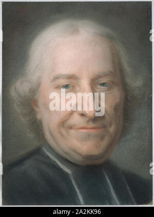 Portrait von Claude Charles Deschamps, 1779, Maurice Quentin de Latour, Französisch, 1704-1788, Frankreich, Pastell auf tan-Bütten, legte sich auf Creme Bütten, 317 × 233 mm. Stockfoto