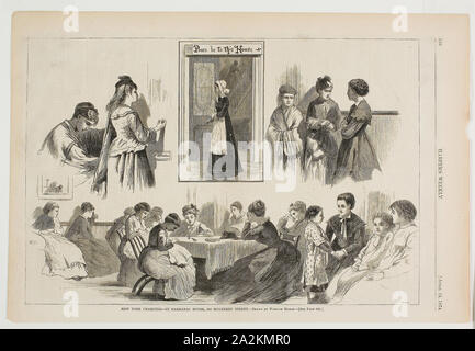 New York Nächstenliebe - St Barnabas House, 304 Mulberry Street, veröffentlicht im April 18, 1874, Winslow Homer (American, 1836-1910), das von Harper's Weekly (American, 1857-1916), United States, Holzstich auf Papier, 232 x 244 mm (Bild), 271 x 402 mm (Blatt veröffentlicht. Stockfoto