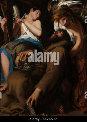 Die Ekstase des Heiligen Franziskus, 1601, Giovanni: Baglione, Italienisch, 1566 - 1643, Italien, Öl auf Leinwand, 61 1/8 x 46 in. (155,3 × 116,8 cm Stockfoto