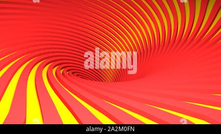 Rot und Orange Spirale Hintergrund - 3D Rendering illustration Stockfoto
