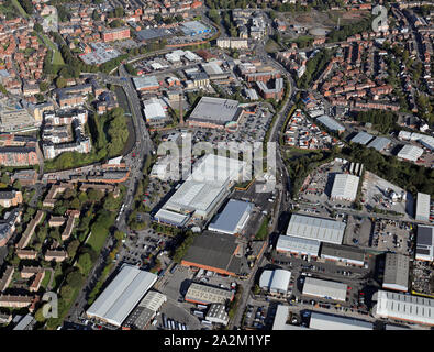 Industrie & Handel Fincas auf Foss Inseln Straße & Janes Street, New York, North Yorkshire, Großbritannien Stockfoto