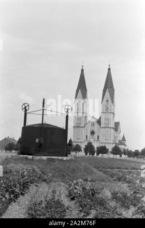 Ein mit Erdgas befeuerter Haushalt, Deutsches Reich 30er Jahre. Ein Gas beleuchteten Haushalt, Deutschland 1930. Stockfoto