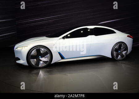 FRANKFURT, Deutschland - 13.09.2017: BMW iVision Dynamics elektrische Konzeptfahrzeug auf der Frankfurter Automobilausstellung IAA. Stockfoto