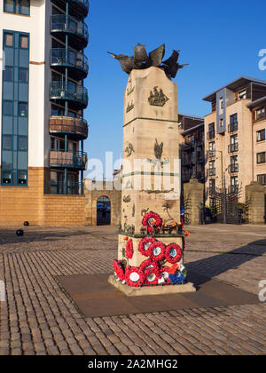 Schottische Handelsmarine Denkmal am Tower Place am Ufer Leith Edinburgh Schottland Stockfoto