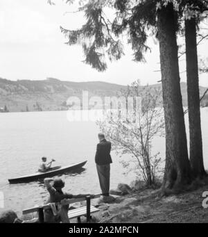 Ein Ausflug in Den Südschwarzwald, 1930er Jahre Deutsches Reich. Eine Reise in den Schwarzwald, Süddeutschland der 1930er Jahre. Stockfoto