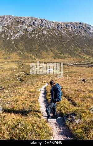 Lairig Ghru Route entlang, im Herzen des Cairngorms National Park Schottland, das zu den Teufeln Punkt Braeriach Ben Macdui und Engel Peak führt Stockfoto