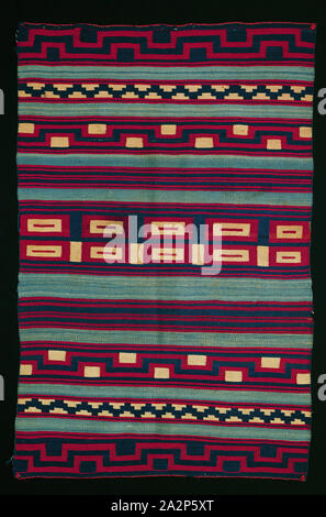 Navajo, Native American, Sattel Decke, die zwischen 1860 und 1870, Wolle, Gesamt: 42 1/2 x 28 Zoll (108 × 71,1 cm Stockfoto