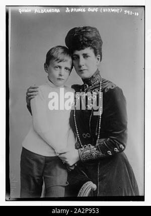 Queen Alexandra und Prinz Olaf (Norwegen) Stockfoto