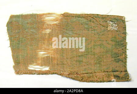 Unbekannt (Spanisch), Textil- Fragment, 16. Jahrhundert, Damast, 6x 10 1/2 in. Stockfoto