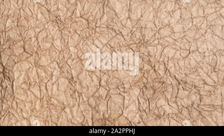 Textur eines alten zerknittertes Blatt Papier Stockfoto