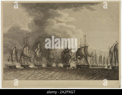 Draper, Fairman, Murray und Co., American, 1810-1822, nach Sully und Kearny, der Schlacht auf dem Eriesee, 1815, Gravur gedruckt in schwarz, 17 3/8 x 26 in. (44 x 66 cm Stockfoto