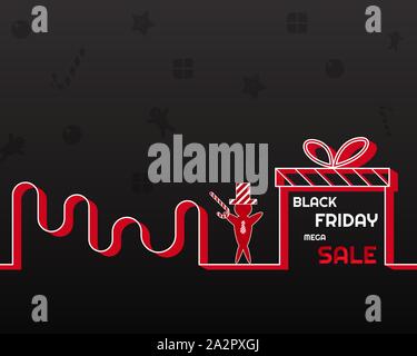 Schwarzer Freitag verkauf Hintergrund moderne Geschenk design Rabatt Preis Shopping Card. Vector Illustration Stock Vektor