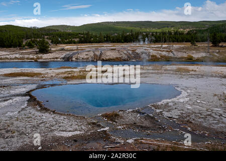 Hot Spring, Midway Geyser Basin, Yellowstone, Wyoming Stockfoto