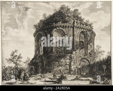 Giovanni Battista Piranesi, Italienischer, 1720-1778, Veduta del Tempio detto della Tosse, 1763, Radierung Stockfoto