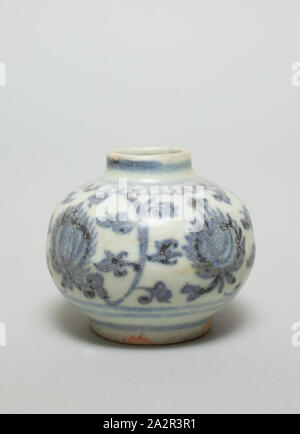 Unbekannt (Chinesisch), JAR, 1368/1644, Porzellan, 2 5/8 x 2 1/4 in Stockfoto