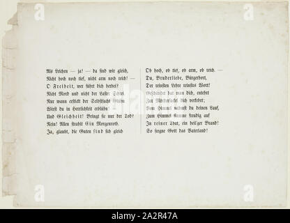 Alfred Rethel, Deutsch, 1816-1859, Text Seite von Auch ein Todtentanz, 1848, Blatt: 11 3/4 x 16 1/4 in Stockfoto