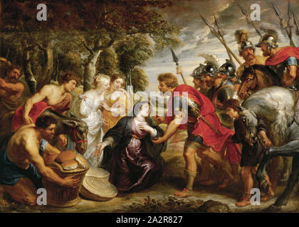 Peter Paul Rubens, flämischer, 1577-1640, das Treffen von David und Abigail, zwischen 1625 und 1628, Öl auf Leinwand, ohne Rahmen: 70 1/4 x 98 Zoll (178.5 x 248.9 cm Stockfoto