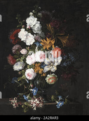 Jean Baptiste Monnoyer, Französisch, 1636-1699, Stillleben mit Blumen, 17. Jahrhundert, Öl auf Leinwand, ohne Rahmen: 36 1/8 x 28 1/2 Inch (91,8 × 72,4 cm Stockfoto