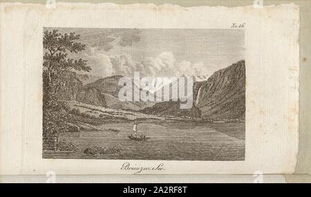 Brienzer-See, Aussicht auf den Brienzersee aus dem 19. Jahrhundert, nein. 46, S.284, 1805, Heinrich August Ottokar Reichard: Malerische Reise durch einen grossen Theil der Schweiz vor und nach der Revolution. Jena: Seidler, 1805 Stockfoto