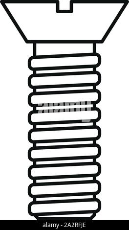 Metall Schraube Symbol. Umrisse Metall Schraube vektor Symbol für Web Design auf weißem Hintergrund Stock Vektor