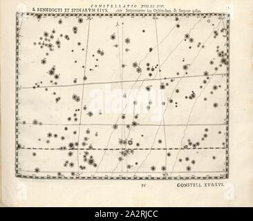 Serpentarius, Sternbild Schlange Träger (Schlangenträger), Constellatio XIV, S. 55, Bayer, Johann; Schecks, Kaspar, 1627, Julius Schiller, Johann Bayer, Kaspar Schecks: Coelum stellatum christianum" convexum (...). Augustae Vindelicorum [Augsburg]: Apergeri praelo Andreae, 1627 Stockfoto