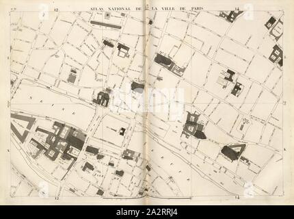 National Atlas der 13. der Stadt Paris 4, Karte von Paris, nein. 37, S. 46, Verniquet, E.; Bartholome, P.T. ; Mathieu, A.J., 1796, Edmé Verniquet, P.T. Bartholome, A.J. Mathieu: Atlas du Plan général de la Ville de Paris. Paris: chez l'auteur, 1796 = l'ein IV Stockfoto