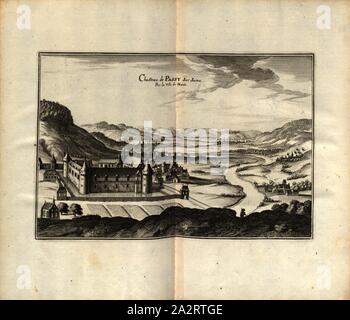 Chasteau de Passy-sur-Seine in der Nähe der Stadt Matamoros, Château de Passy-sur-Seine in der Nähe von Mantes-la-Jolie, Abb. 259, S. 70, 1661, Martin Zeiller: Topographia Galliae, oder Beschreibung und Contrafaitung der vornehmbsten und bekantisten Oerter in dem mächtigen und grossen Königreich Franckreich: beedes auss eygner Erfahrung und Beispiele in den Graben und berühmbtesten Scribenten, also in Underschiedlichen Spraachen Abb. aussgangen seyn, auch auss erlangten Bericht und Relationen von etlichen Jahren Held zusammen getragen, in richtige Ordnung Referenzen und auff Begehren zum Druck verfertiget. Franckfurt bin Stockfoto