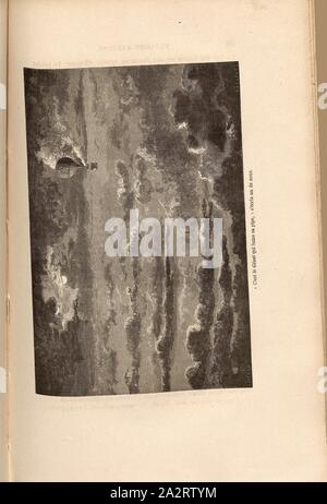 Es ist der Riese seine Pfeife rauchen, schrie einer von uns, Heißluftballon-le Géant von Nadar auf einem Flug 1867, Signiert: Cicéri d, Sargent s, Abb. 65, S. 329, Cicéri, Eugène (Del.); Sargent (sc.), 1870, James Glaisher; Camille Flammarion; Wilfrid de Fonvielle; Gaston Tissandier: Voyages Aériens. Paris: Hachette, 1870 Stockfoto