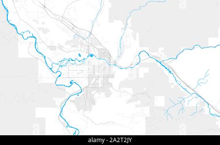 Reich detaillierte Vektor Lageplan von Missoula, Montana, USA. Karte Vorlage für Wohnkultur. Stock Vektor
