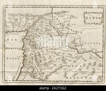 Syrien, Karte von Syrien, Taf. 6, S. 220, Histoire universelle depuis le Beginn du Monde jusqu'à vorhanden, traduite de l'anglois. T. in der 15. Amsterdam, Leipzig: chez Arkstée et Merkus, MDCCLX Stockfoto