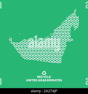 Vae Karte vom Recycling Symbol. Umweltkonzept Stock Vektor